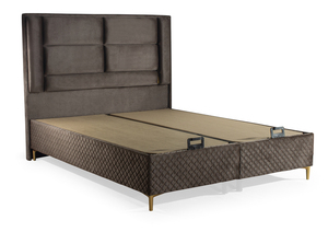 Base de Cama Moderna de Lujo Tapizada en Terciopelo con Sistema Hidráulico de Elevación y Almacenamiento Debajo de la Cama - Product Image 5