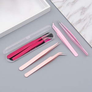 Pinzas de pestañas de volumen de etiqueta privada de diseño personalizado Eleve sus pinzas de pestañas de juego de belleza - Product Image 1