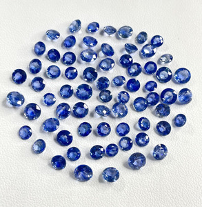 Zafiro Azul Natural de Primera Calidad, Calentado, Corte Redondo de 4-5 mm, Color Azul Aciano, Gema Suelta para Joyería - Product Image 3