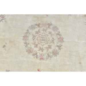 Alfombra vintage de 5.8x8.4 pies, alfombra turca grande, alfombra de lana blanca con lunares - Product Image 4