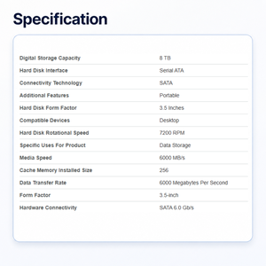 Disque dur interne Exos 8 To HDD <span class=keywords><strong>ST8000NM000A</strong></span> CMR 3,5 pouces 6 Gbit/s 7200 tr/min 128 Mo de cache pour NVR DVR CCTV d'entreprise - Product Image 2