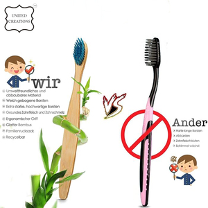 Brosse à dents en bambou OEM de poils de charbon de bois écologique avec emballage et logo personnalisés - Product Image 4