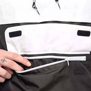 2024 Men's High Street <b>Jacket</b> Custom Printed Embroidered Logo Half Zipper <b>Pullover</b> in Polyester Nylon Canvas Block Color Pockets - Product Image 3