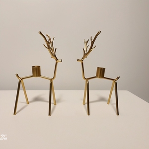 Bougeoir de renne en or de luxe moderne support de table et pièce maîtresse décorative bougeoir disponible par WB INC INDIA - Product Image 2