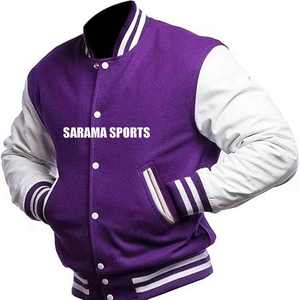 Chaquetas de Equipo de Béisbol Escolares Personalizadas con Número Bordado a Precio de Mayoreo, Chaqueta Universitaria Económica para Niños - Product Image 1