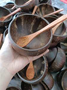 100% naturel personnalisé Logo Vietnam naturel cuillère à noix de coco ensemble Eco cuillère à noix de coco coquille cuillère à noix de coco - Product Image 4