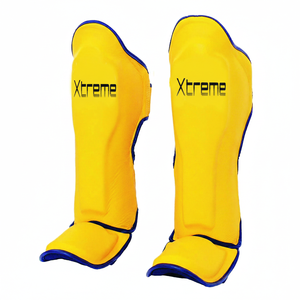 Espinilleras Profesionales de Cuero para Boxeo, MMA, Kickboxing, Muay Thai, con Logotipo Personalizado, Almohadillas Protectoras para Jóvenes y Adultos, Venta al Por Mayor para Entrenamiento - Product Image 4