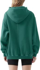 Sudadera con capucha Vintage de peso pesado para hombre, sudadera de algodón de felpa lavada, capucha de gran tamaño, ropa de calle informal para invierno, teñido liso - Product Image 2