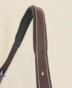 Diseño personalizado marrón inglés sillín caballo Halter genuino D.D cuero Noseband tocado Premium ecuestre caballo equipo - Product Image 4