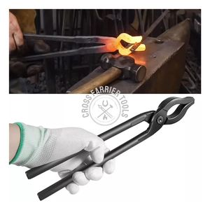 Pinzas de herrador de calidad superior para chimenea, pinzas para fuego de mango largo, accesorios de color negro, pinzas para leña, juego de chimenea - Product Image 6