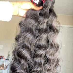 ผมแท้ธรรมชาติ 100% คุณภาพสูงจากอินเดีย แบบเวอร์จิน ไม่ผ่านการแปรรูป  แบบมัด  ลอนคลื่น  ปลายผมแบบดับเบิ้ลดรอน  นำเข้าโดยตรงจากผู้ผลิต - Product Image 3