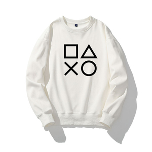 Venta al por mayor personalizado 2025 hombres Casual pulóver peso pesado cuello redondo estampado suelto ajuste tejido de punto Color sólido primavera pulóver - Product Image 2