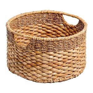 Cheap Wholesale Natural Lightweight Water Hyacinth <b>Basket</b> With <b>Handles</b> & High Quality For Easy and Convenient Storage - Product Image 6
