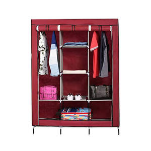Armoire de rangement pour vêtements Myrva Armable en tissu non tissé, 5 niveaux, sur pied, avec structure en acier rectangulaire moderne - Product Image 1