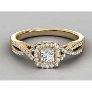 Anillo Brillante de Diamante Cultivado en Laboratorio con Oro de 14K para Mujer - Product Image 3