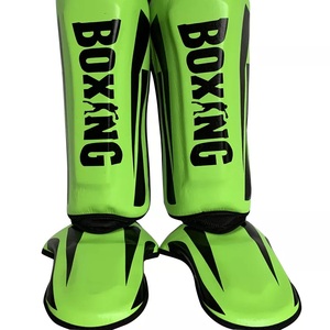 GAF Protège-tibias en cuir de haute qualité Protection de sécurité sportive pour adultes pour la boxe Muay Thai MMA Kick Boxing Foot Guards - Product Image 1
