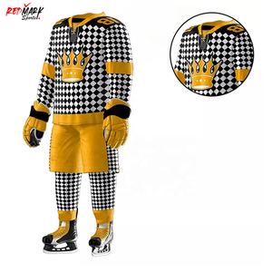 Conjuntos cómodos de ropa deportiva de uniforme de hockey sobre hielo para adultos nuevos con impresión por sublimación - Product Image 4