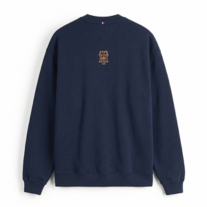 Felpa Unisex Nera con Collo Tondo, Vestibilità Regolare, Tinta Unita, Casual, in Cotone Lavorato a Maglia, Logo Frontale, Abbigliamento Primaverile - Product Image 5