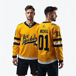 Alta calidad, obtenga camisetas de hockey sobre hielo personalizadas, aparejos sublimados, sarga, camisetas de hockey sobre hielo, deportes cosidos en la parte superior, hockey sobre hielo, la mejor calidad - Product Image 2