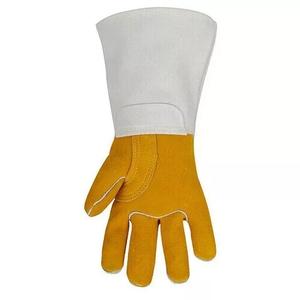 Guantes de soldadura Tig de cuero de vaca grueso y resistente Guantes de seguridad industrial con aislamiento térmico resistentes al desgaste para trabajo al aire libre - Product Image 6