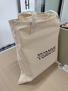 Bolsa de Tela Casual Mediana 100% Algodón Crudo con Asa 100% Algodón para Uso en Supermercados, Empaquetado en Caja - Product Image 3