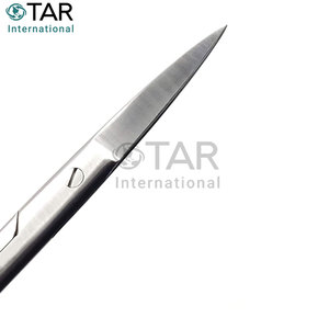 Thép không gỉ hoạt động mổ xẻ kéo thẳng cong vàng đen phiên bản cao cấp phẫu thuật kéo dụng cụ cứu thương - Product Image 4