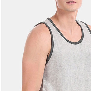 Camiseta sin mangas de color liso para hombre, adecuada para gimnasio, fitness, entrenamiento, uso en casa y uso diario al aire libre. - Product Image 4