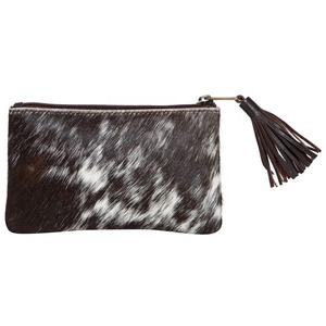 Nouvelle collection de sacs à main en cuir de vachette véritable pour femmes, pochette en fourrure avec fermeture éclair et pompon, taille personnalisable pour l'automne - Product Image 2
