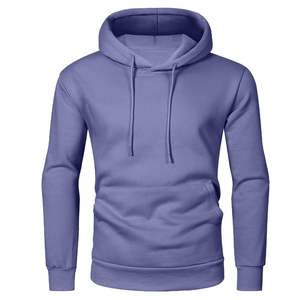 เสื้อฮู้ดดี้ผู้ชายผ้าฝ้ายเฟรนช์เทอร์รี่ 100% หนานุ่ม ทรงโอเวอร์ไซส์ ไหล่ตก สไตล์สตรีทแวร์ แบบเรียบไม่มีลาย สำหรับผู้ชาย - Product Image 1