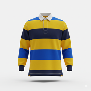 เสื้อรักบี้วินเทจทรงหนาสำหรับผู้ชาย แขนยาว ผ้าถัก 100% คอตตอน ระบายอากาศได้ดี - Product Image 6