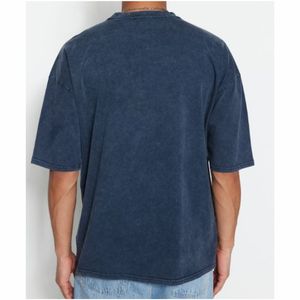 T-shirt formel en maille pour homme avec logo personnalisé, coupe décontractée, épaules tombantes, respirant - Product Image 4