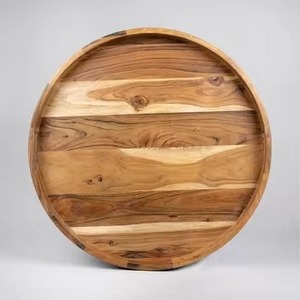 Nouveau design plateau de service en bois forme ronde plateau de nourriture élégant pour Hotelware cuisine Table à manger et utilisation de service décoratif pour la maison - Product Image 1