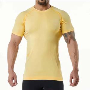 Camiseta informal de cuello redondo para hombre de estilo callejero de alta calidad 100% algodón transpirable cómoda manga corta Color sólido para - Product Image 1