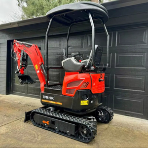 LIVRAISON GRATUITE TPM Mini-Excavatrice 18K 15 CV avec Godet de 16 pouces, Commandes Pilote, Bras Oscillant, Homologuée EPA CE, Pouce Hydraulique Auxiliaire - Product Image 1