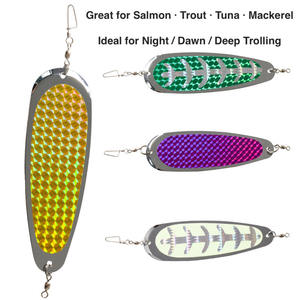 5.5 "เรืองแสง Trolling Dodger กะพริบตกปลา Dodger flashers Trolling flashers ล่อปลาแซลมอนสเก็ตบอร์ดเกียร์สลิงมีด - Product Image 5