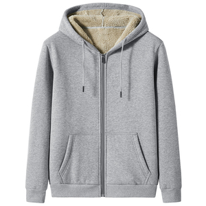 OEM sur mesure 100% coton hommes fermeture éclair sweats à capuche respirant léger séchage rapide deux tons pour la saison d'automne en gros nouveau style - Product Image 1