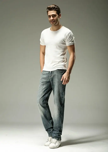 Jeans en denim coupe droite pour homme, coupe régulière, pantalon en denim, vêtements décontractés, vente chaude, haute qualité, léger - Product Image 6