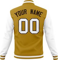 Veste d'hiver pour homme sur mesure OEM, veste de baseball varsity, veste décontractée en chenille brodée, rembourrage en coton d'hiver, vente en gros