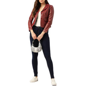 2025 nueva ropa de moda chaquetas de cuero para mujeres al por mayor chaquetas de cuero de invierno personalizadas para mujeres a la venta - Product Image 4