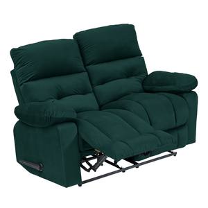 Manual Linen Fabric <b>for</b> Indoor Living Room Modern Double <b>Recliner</b> <b>Chair</b> Dark Green Velvet Rocking <b>Recliner</b> with Extendable - Product Image 2