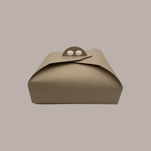 Ecolife-Caja de cartón marrón para Tartas, 10 unidades, 25x25H7cm, cajas ranuradas, laminado mate brillante, ventaja UV para almacenamiento de azúcar - Product Image 1