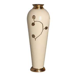 แจกันดอกไม้ทำจากทองเหลืองทุบทำจากโลหะดีไซน์แบบนอร์ดิกมีความมั่นคงสูงของตกแต่งบ้านในร่ม/กลางแจ้งอลูมิเนียมที่ทันสมัยผิวสีทอง - Product Image 1