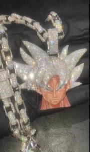 Collar con Colgante de Anime Personalizado, Certificado por CONCEPTION GRA, con Incrustaciones de Diamantes |   Joyería Hip Hop de Moissanita |   Plata 925 Esmaltada para Fiestas - Product Image 2