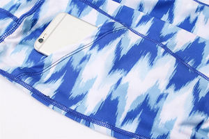 Leggings de sport en maille unie taille haute pour femme, longueur mollet, pour yoga et gym, extensibles, vêtements de sport - Product Image 6