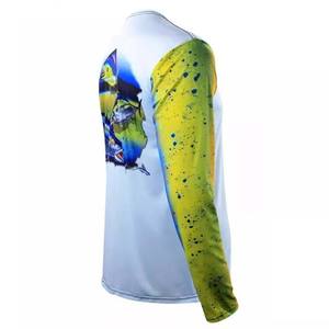เสื้อตกปลาแขนยาวของผู้ชายผ้าโพลีเอสเตอร์ระบายอากาศแห้งเร็วยูวี100% - Product Image 3