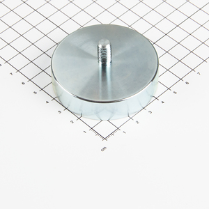 Gripper piatto in neodimio con perno filettato Ø60x15mm - Product Image 1