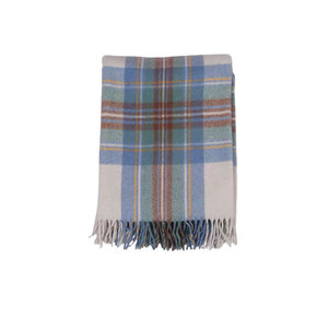 Manta de lana azul silenciosa Stewart suave de diseño personalizado de alta calidad tejida de estilo mexicano a precio - Product Image 3