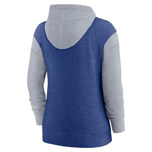 Sudadera con capucha y cremallera para mujer de alta calidad al por mayor, diseño de bloque de Color personalizable, logotipo frontal, cuello largo con capucha para invierno - Product Image 6