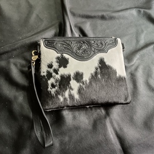 กระเป๋าสตางค์หนังวัวสไตล์โบฮีเมียนแบบตะวันตกกระเป๋าถือหนังข้อมือ - Product Image 3