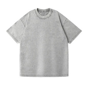 T-shirt Homme Entièrement Personnalisé Effet Délavé Acide en Plusieurs Couleurs / Nouvelle Collection Été T-shirt Homme Tricoté Effet Délavé Acide Vert Uni Teint - Product Image 2